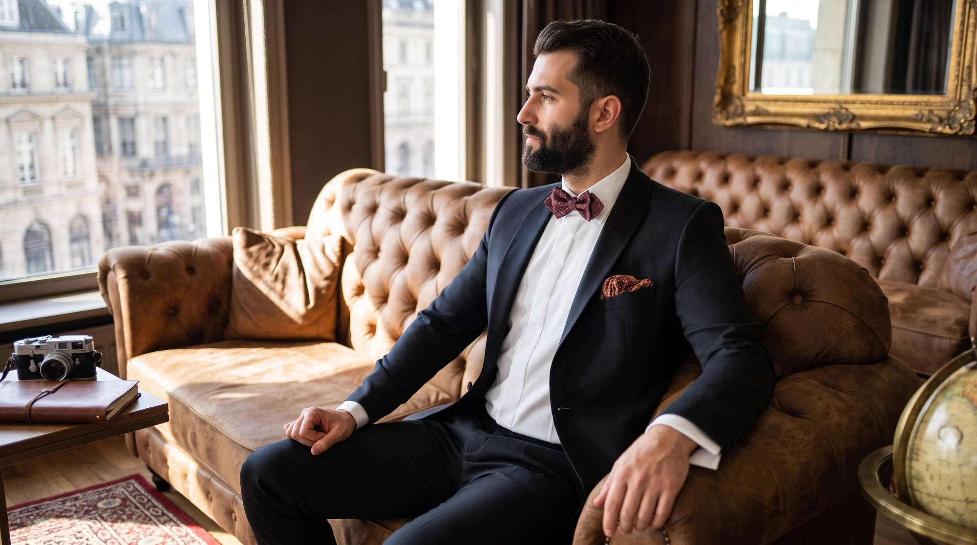 Client in a custom wedding tuxedo by Florida Suit Guy