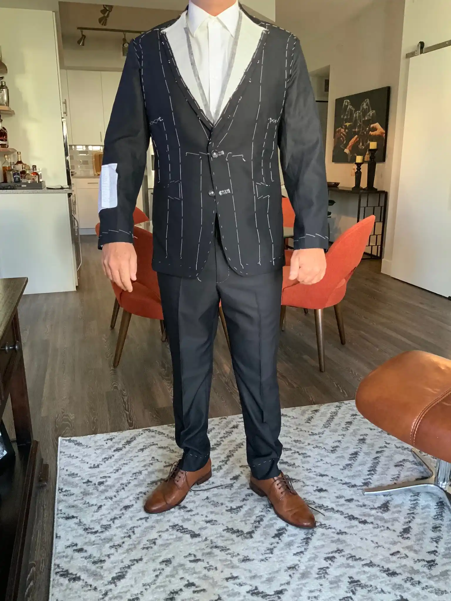 A first-fit garment being fitted