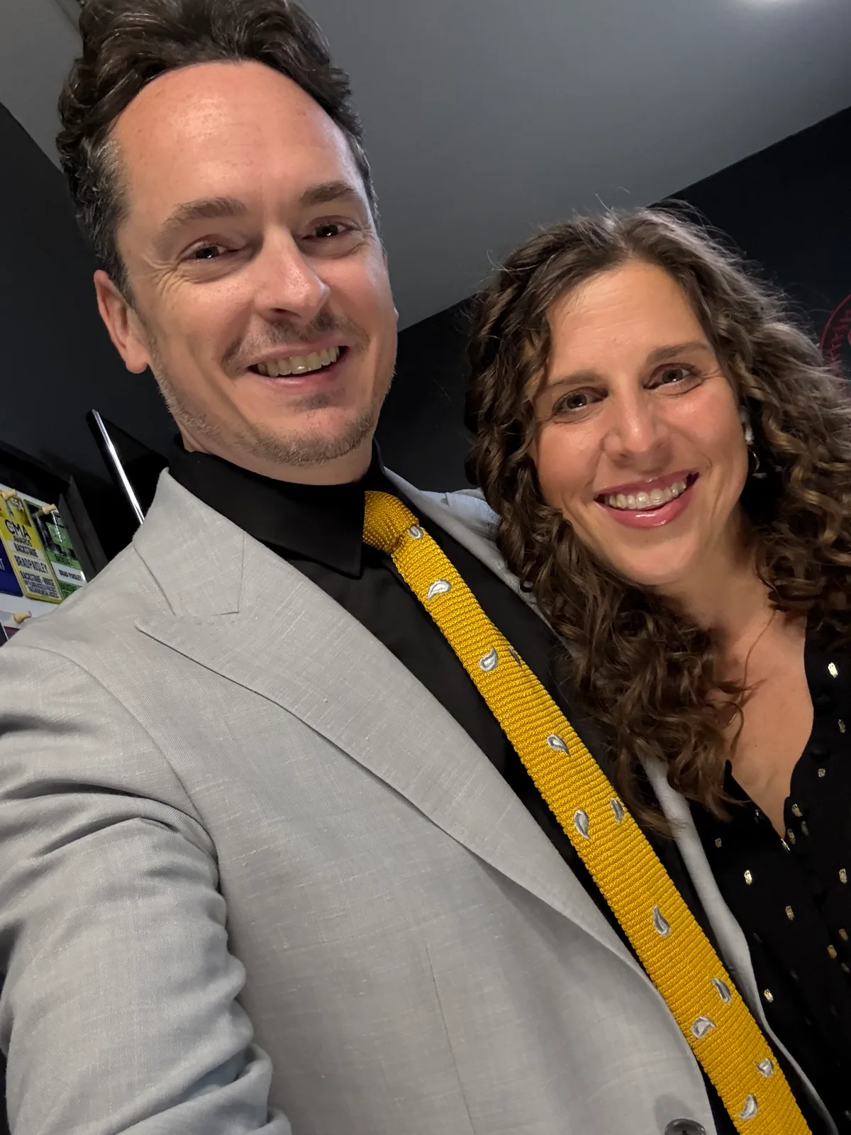 Aaron McGill and his wife, smiling together
