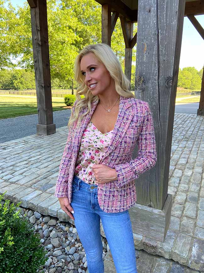 Caroline Bryan pink jacket