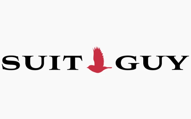 Suit Guy gift card with the logo